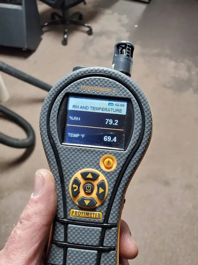 Moisture meter humidity assessment for Fire & Smoke Damage Restoration in Chester
